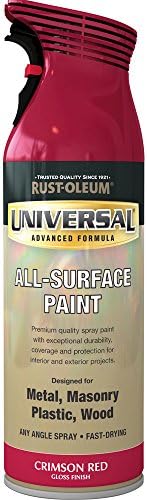 Rust-Oleum AE0160004E8 400ml Universal Spray Paint-Satin Black, 400 ml (Pack of 1)