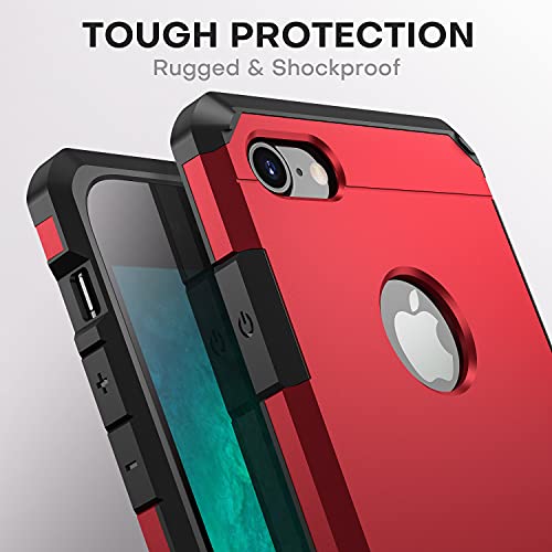 Impactstrong Iphone 7/8 Case, Heavy Duty Dual Layer Protection Cover Heavy Duty Case For Iphone 7/8 (Red) #TOP2