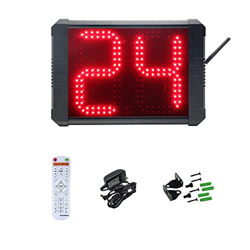 Ganxin Basketball Shot Clock Timer,12/24/25/30/35/40/60 Seconds Countdown Timer, Portable Shot Clock With Buzzer For All Sports (Remote Control(1Unit)) #TOP3
