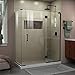 DreamLine Unidoor-X 58 in. W x 34 3/8 in. D x 72 in. H Frameless Hinged Shower Enclosure in Satin Black, E3280634R-09