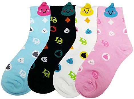 Women's Emoji Happy Poop Emoticon Poo Matching Cotton Blend Socks