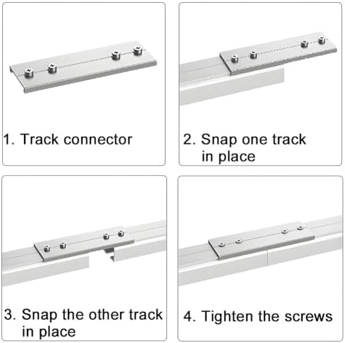 Curtain Track, Heavy-Duty Curtains Rails with Silent Rollers, 1.64-19.7ft Room Divider Track Aluminium Rod for Office Living Room Bedroom, Ceiling Or Wall Mount(5.1m(16.7ft))