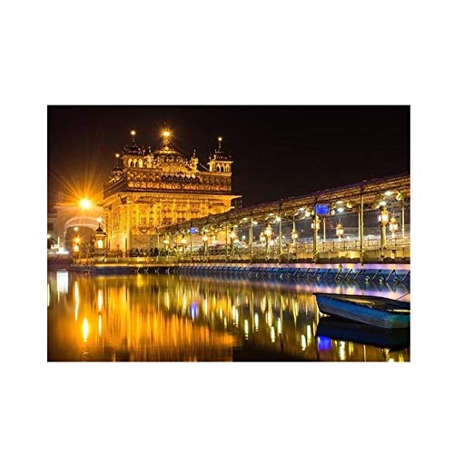 Canvas Schilderij Gouden Tempel van India Moderne Landschap Prints en Posters Cuadros Wall Art Pictures voor Woonkamer… - Image 3