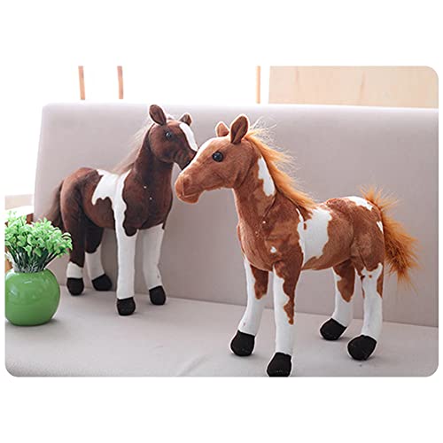 Image of Tickles Horse Stuffed Soft Plush Toy Animal for Kids (Color: Brown & White Size: 30 cm)