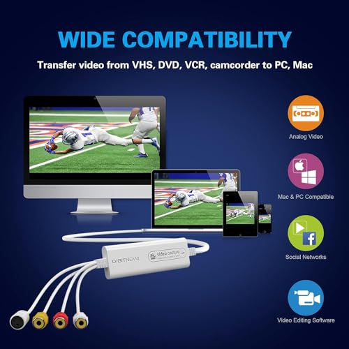 Captura de vídeo USB VIXLW para convertir VHS a digital en Mac OS, Android y PC con OBS 7
