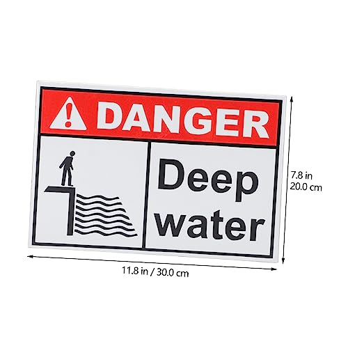 Panneau avertissement zone de danger eau signalisation extérieure étangs et bassin