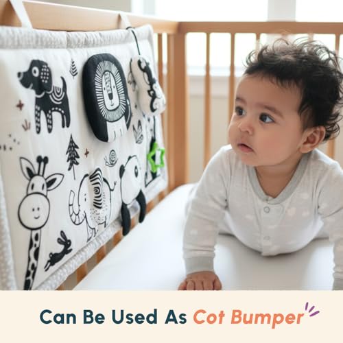 Image of Curious Cub Sensory Cloth Mat | Play Mat for Babies 0 to 12 Months | Tummy Time Toys for Babies with 6 Interactive Features Baby Toys | Gift for New Born Baby Boy & Girl | Toys for New Born Baby