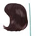 MapofBeauty 12 Inch/30cm Fashion Lady Short Straight Flat Bangs Bob Wig (Dark Brown)
