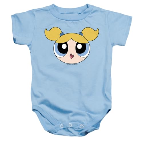Powerpuff Girls Bubbles Face Costume Unisex Infant Snap Suit for Baby Light Blue Medium