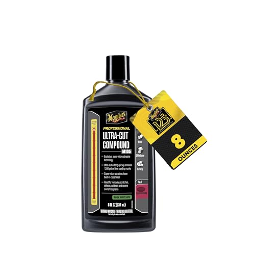 Meguiar’s Mirror Glaze M105 Ultra-Cut Compound, Car Rubbing Compound for Removing Scratches and Heavy Swirls...