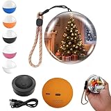 Lampe souvenir personnalisée : Cette lampe sphérique de Noël de 6,9 cm vous permet d'afficher vos photos et vidéos préférées, transformant vos moments précieux en souvenirs intemporels empreints d'émotion.