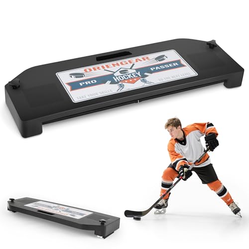 ORIENGEAR Hockey Passer Training Aid Hockey Passer Rebounder, 25.5 Inch for Practice Passing Shooting Stickhandling and One Timer Work, Durable Puck Rebounder Equipment for All Ages and Skill Levels