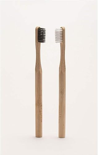 Miniatura 7 de Cepillo de dientes manual Cepillo de dientes manuales Cepillo de dientes de bambú resistente al agua, sin plástico, mango redondo, cerdas suaves, 2