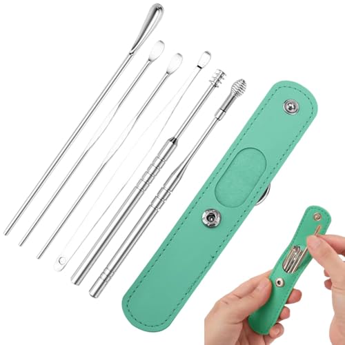 Ear Cleaning Kit - 6PCS Ear Pick Earwax Removal Kit - Stainless Steel Material: Versatile And Comfortable Ears Wax Cleaner, Clea