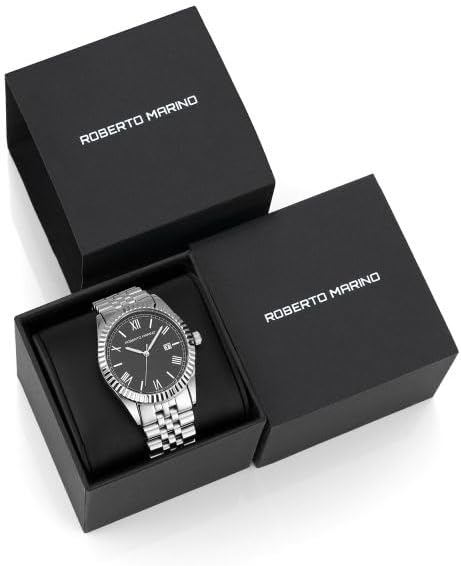 Roberto Marino Men’s Luxury Watch – Gold Stainless Steel, Japanese Quartz, Blue Dial, 3 ATM Water Resistant - Image 4