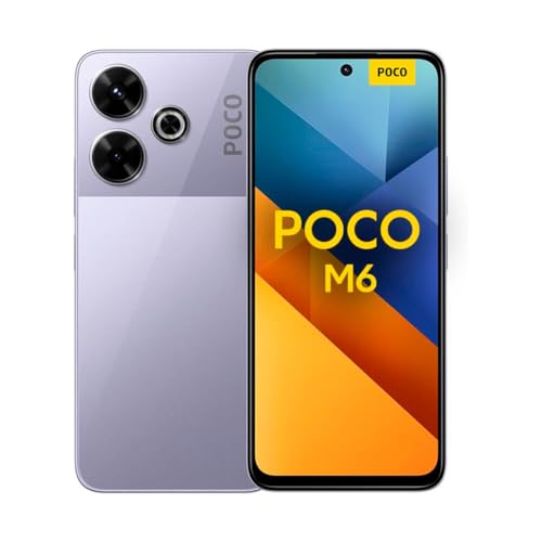 Xiaomi Poco M6 - Smartphone de 8+256GB, Pantalla AMOLED de 6.79” 90Hz FHD+, MediaTek Helio G91-Ultra, Cámara de 108 MP, 5030 mAh, Morado (Versión ES)