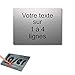 Mygoodprice Plaque gravée personnalisée 1 à 4 Lignes 20x15cm autocollante Alu Brossé