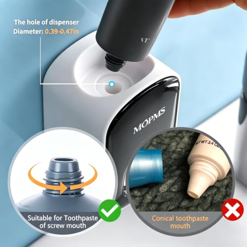 Image of MOPMS Automatic Toothpaste Dispenser Wall Mounted for Kids and Adult 1Pcs | Automatic Toothpaste Squeezer Holder for Bathrooms