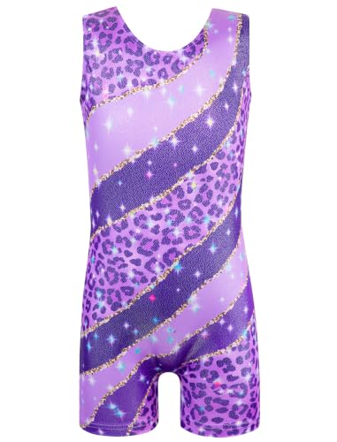 Image of HOZIY Gymnastics Leotards for Girls Unicorn Aurora Rainbow Mermaid Dinosaur Cupcake Sparkle Biketard Toddlers Kids Children