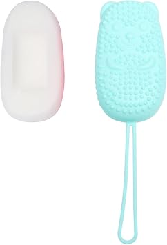 ARTIBETTER Silicone Bath Brush with Built-in Soap Dispenser, Automatic Foam Generating Back Scrubber for Shower and Bath, Portable Green Body Cleansing Tool for Home and Travel