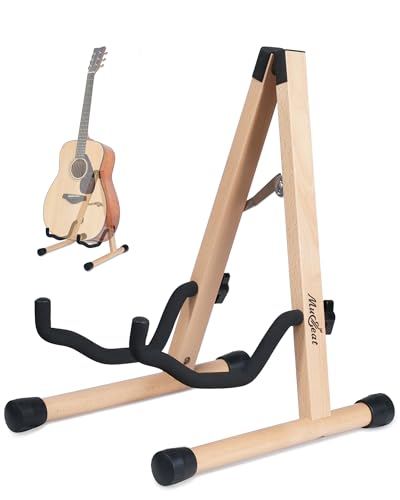 Support de guitare acoustique et électrique stable avec mousse de protection