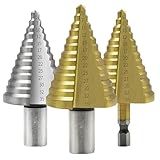 5-35MM High Speed Steel Step Drill Bit Wood Metal Drilling Bit HSS Power Tools Hole Cutter Industrial Reamer Tool Accessories (Size : Chocolate)