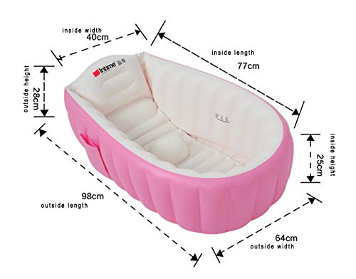 XINAN-US Banheira inflável para bebês antiderrapante, portátil, infantil, piscina, chuveiro dobrável