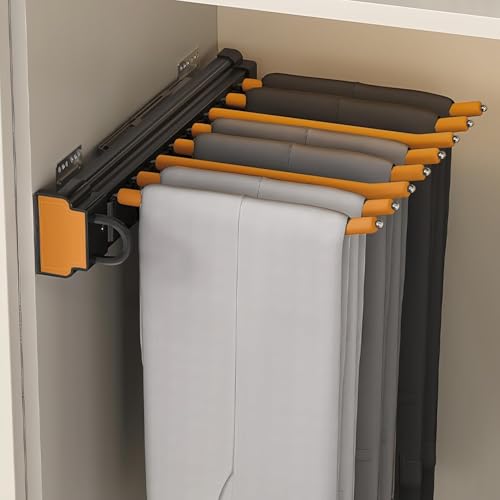 Porte-pantalons extensible en métal pour dressing et placard compact - 2