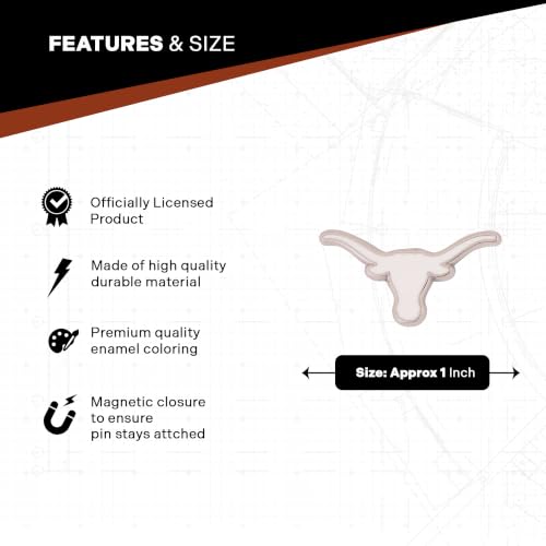 Image of Desert Cactus UT Austin Longhorns Magnetic Metal Lapel Pin (D) | Officially Licensed University of Texas Austin Enamel Finish Lapel Pin Formal Wear Bag and Hat Jewelry Tie Track Brooch Pin