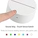 4-Pack 3D Night LED Light Lamp Base + Remote Control + Blank Acrylic+ USB Cable Adjustable 7 Colors Decoration Maison Decorative Lights for Bedroom Child Room Living Room Bar(White)