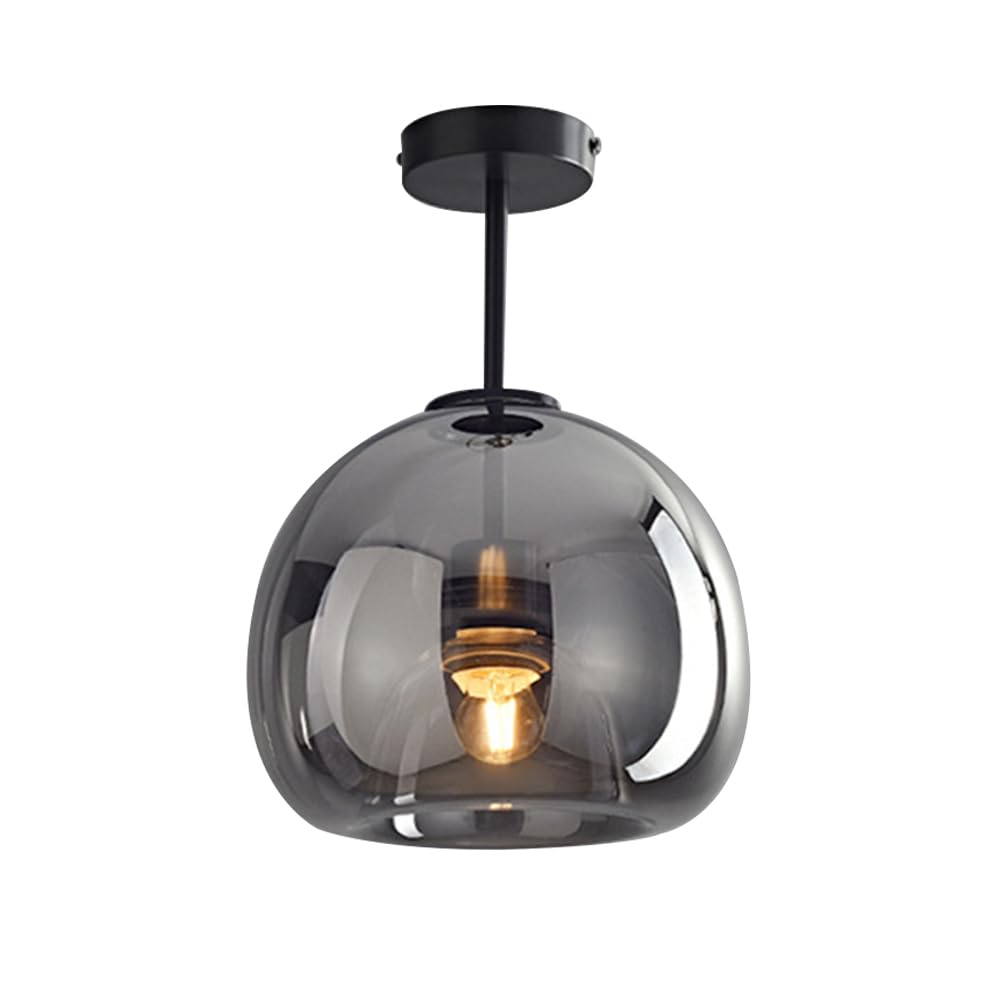 Lámpara de techo de cristal estilo globo moderno acabado elegante E27 para dormitorio de diseño