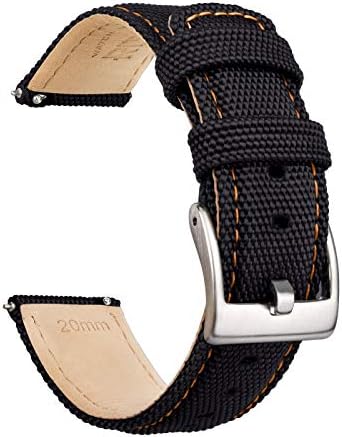 Ritche 20mm Sailcloth Wristbands Watch Strap, Quick Release Sailcloth Watch Band for Omega x Swatch Moonswatch Padding Design Watch Bands for Men Women