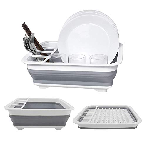 Dish Drying Drainer, Collapsible Dish Rack, Dish Drainer, Compact Dish Drainer for Small