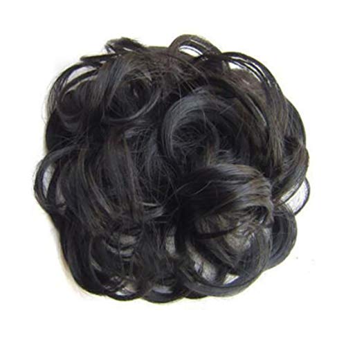Deniseonuk Womens Wrap Messy Curly Bun Hair Piece Wig Scrunchie Ponytail Hair Extensions Fashion