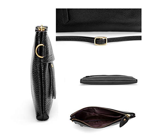 Small Crossbody Bag Cell Phone Purse Wallet Case Pouch Handbag for iPhone Xs Max 6s 7 8 Plus/Galaxy S10+ S9 Plus Note 9 J8 J4 /LG Stylo 4 G7 ThinQ/Moto G7 G6 Play E5 Z3 /Alcatel 3X 1X 3C (Black)
