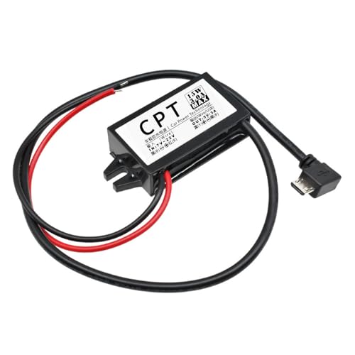 12V auf 5V Micro USB-Adapter, DC Buck-Konverter-Modul 3A 15W Auto-Stromwandler (Micro USB)