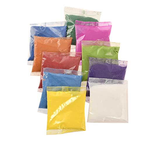 AURA MART Rangoli Color Powder | Multicolored Rangoli | Rangoli Colour Powder Rang for Diwali, Navratri, Pongal Pooja Mandir | Colour Powder Set(1Kg-10 Colors)