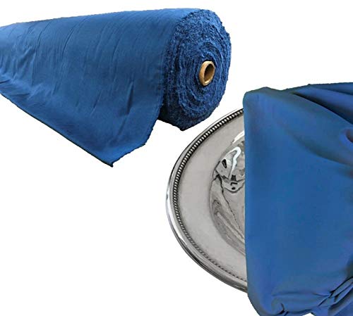 Fabric Hut Anti-Tarnish Anti Tarnish Silver Cloth by The Yard (Cadet Blue)