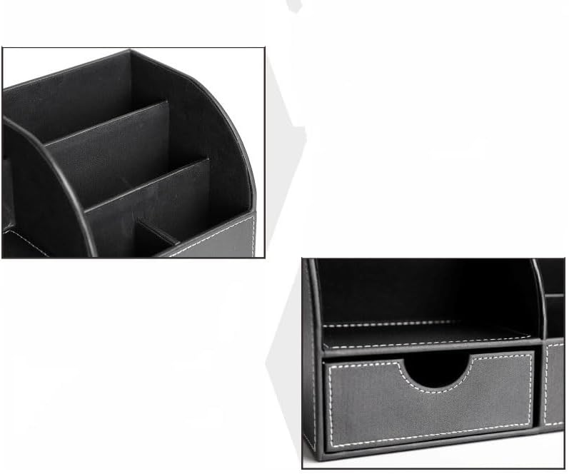 Leather desktop multifunctional storage box, pen holder, miscellaneous items sorting, seat, office supplies image 4