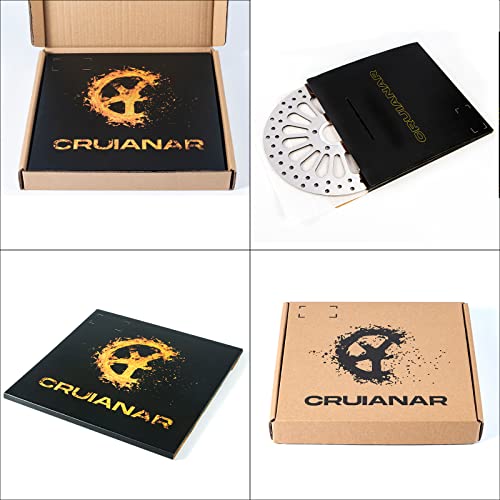 11.5'' 2 Piece Front Brake Rotor for Harley Davidson Touring Softail Sportster Dyna Early Super Glide,Mirror-Polished Vibration Proof Hardened Stainless Steel Rotors Motorcycle Models