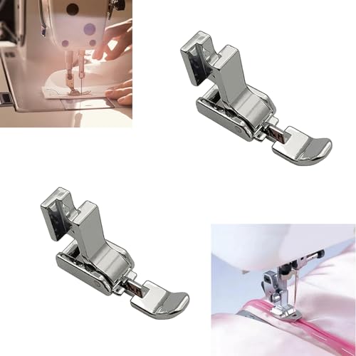 Pie prensatelas para cremallera, 2 piezas para máquina de coser miniatura 6