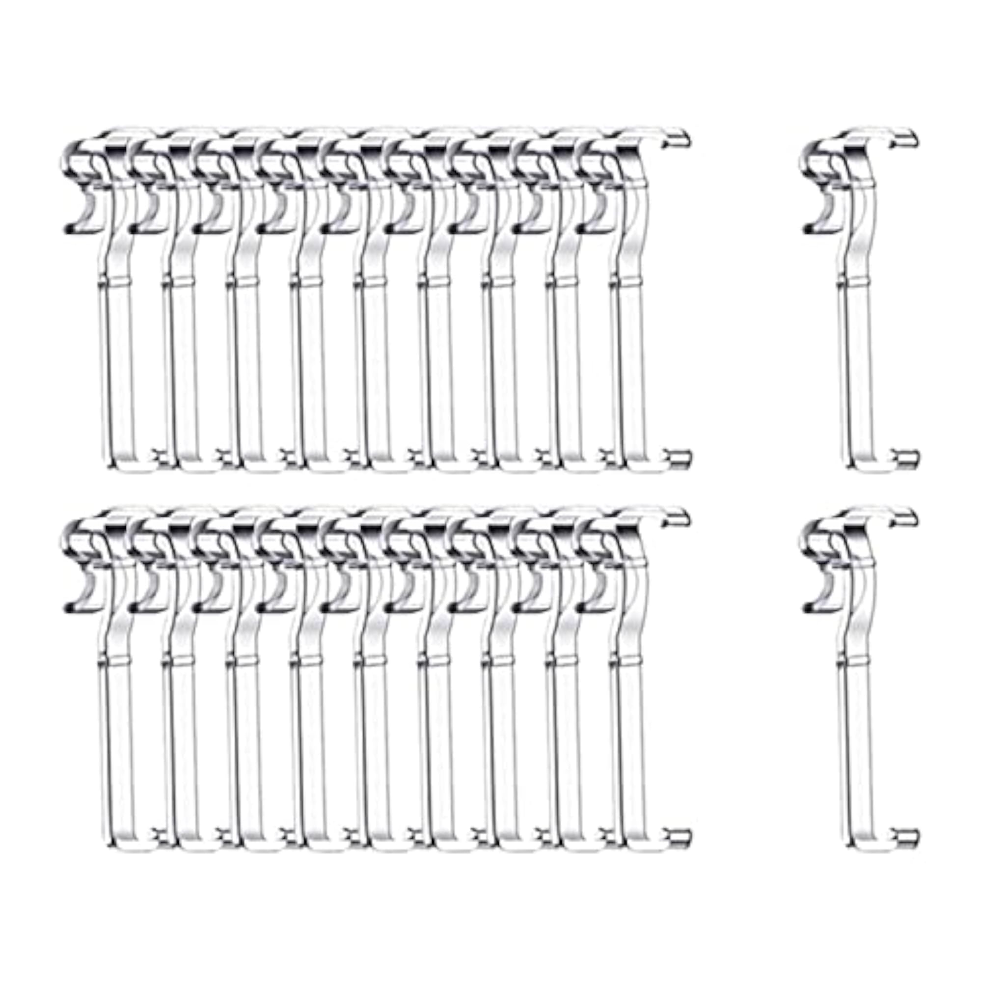 20 Pack Blind Clips Decorative Replacements, Clear