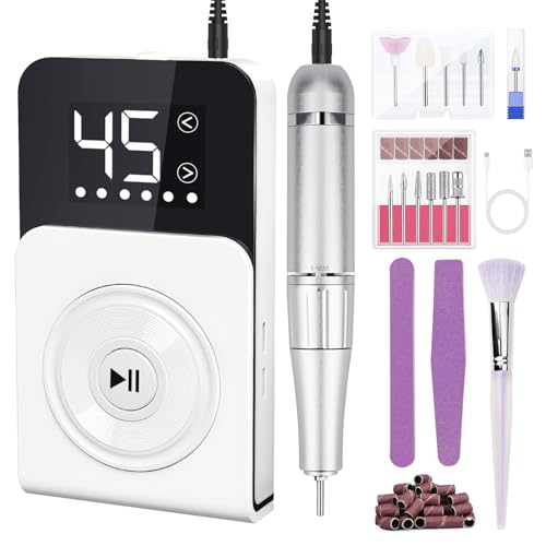 Ponceuse à ongles pour ongles en acrylique et gel lime portable 45000 RPM manucure pédicure