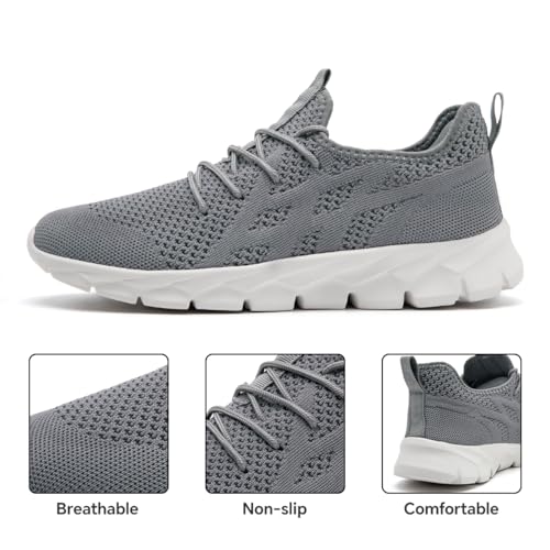 Image of Running Shoes for Men Gym Tennis Athletic Walking Shoes Non Slip Lightweight Breathable Sports Mesh Fashion Work Sneakers Casual Workout Trianer