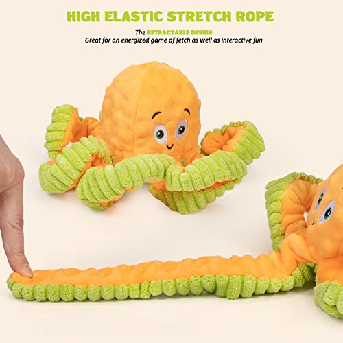 Pubialo Brinquedos para cães Squeaky Dog Toys Polvo - Tug of War Brinquedo de pelúcia para cães de r