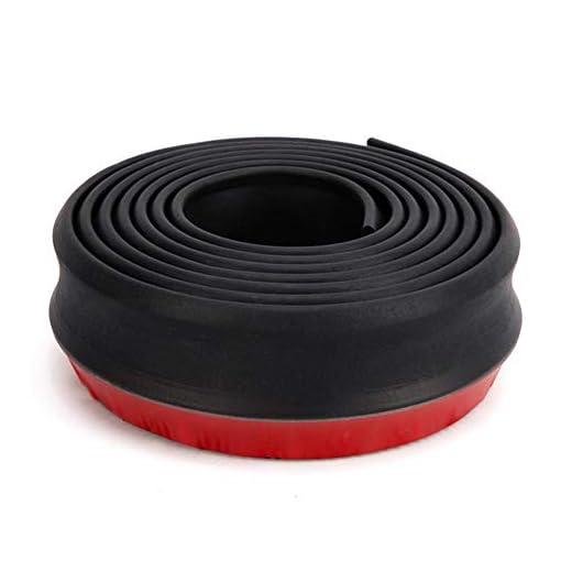 2,5m bilbildsskydd Exteriörlämpning Bumper Lip Strip 65mm Bredd bil Stötfångare Lip Klistermärken Bil främre stötfångare läppgummi spoilers för bil (Color : Black 2)