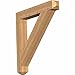 Ekena Millwork BKT06X44X44TRA04SWR Traditional Craftsman Smooth Bracket, 5.5" Width x 44" Depth x 44" Height, Western Red Cedar