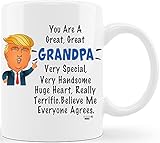 Fathers Day Gifts for Grandpa Donald Trump Terrific Grandpa World's Best Grandfather Ever Funny Ceramic Novelty Gag Gift Ideas for Christmas Birthday Coffee Mug Tea Cup