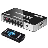 Univivi HDMI 2.0 Switch 4k@60Hz HDMI Switcher 5-Port 5x1 Switch Distributor Support HDR & HDCP 2.2 Pass-Through & 3D Visual Effect with Remote Control and Power Supply [Upgraded 2.0 Version]