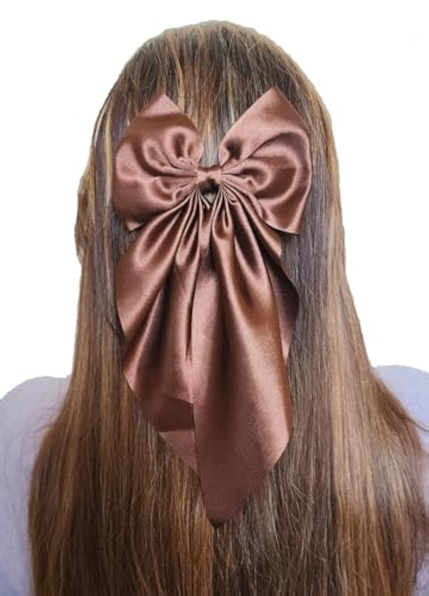 Women's Black Long Bow Clip Pin & Braided Headband Set of 3
